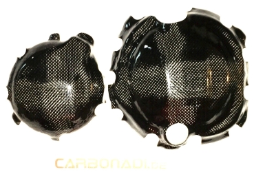 SET 2x Lichtmaschine + Kupplungsdeckel - Protektor KAWASAKI ZX14R ZZR1400 GTR1400 CARBON