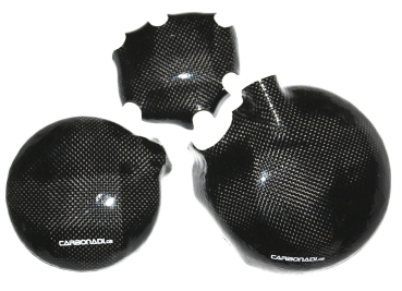 SET KAWASAKI ZX6R 1995 - 1997 3x CARBON KUPPLUNGSDECKEL LIMADECKEL CARBONE COVER