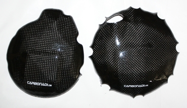 SET 2x Lichtmaschine Kupplung Protektor SUZUKI SV650 1999 - 2002 CARBON