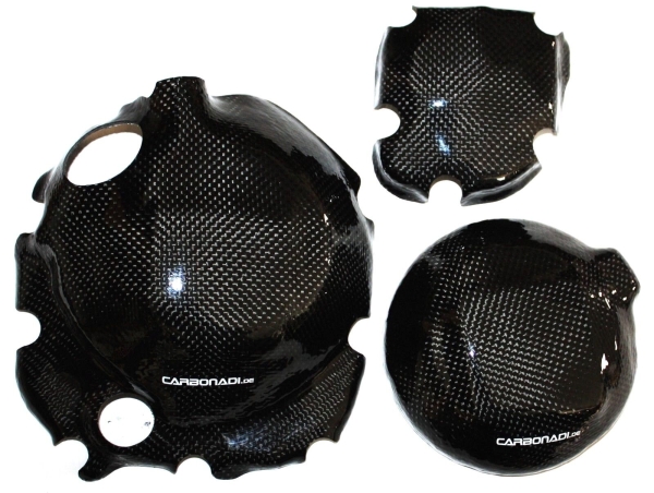 SET KAWASAKI Z750 04-06 3x CARBON KUPPLUNGSDECKEL LIMADECKEL MOTORDECKEL CARBONE