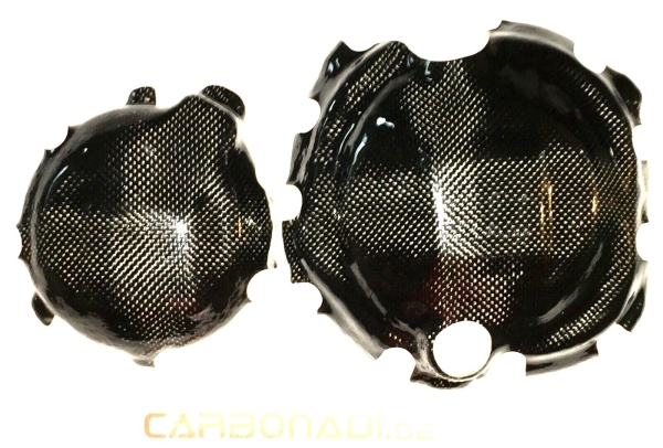 SET 2x Lichtmaschine + Kupplungsdeckel - Protektor KAWASAKI ZX14R ZZR1400 GTR1400 CARBON