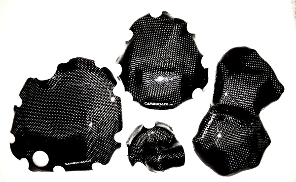 SET 4x Limadeckel, Zündgeberdeckel/Anlasser, Kupplungsdeckel Wasserpumpe Protektor SUZUKI GSXR1000 K3 - K8 2003 2008