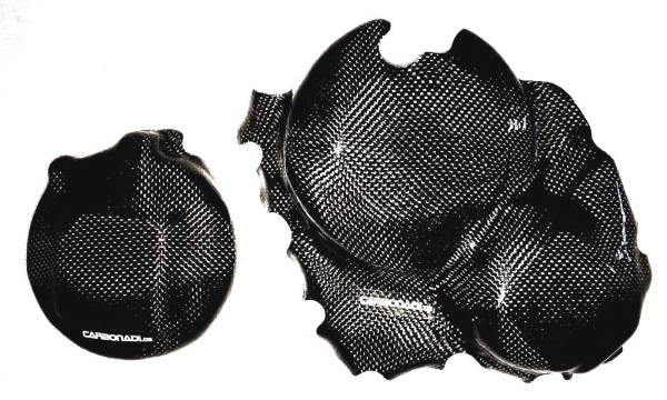 Generator + clutsh protectors HONDA CBF600 PC43 2008 2013 2x CARBON KUPPLUNGSDECKEL LIMADECKEL COVER CARBONE
