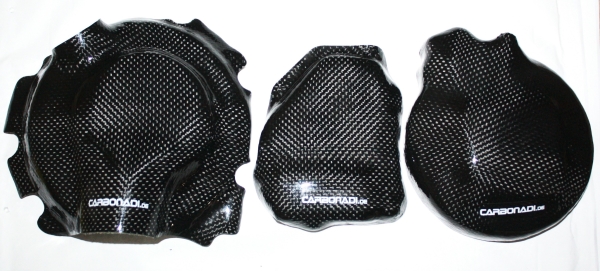 SET 3x Limadeckel, Zündgeberdeckel Kupplungsdeckel Protektor YAMAHA  R6 1998 - 2002 RJ03 CARBON
