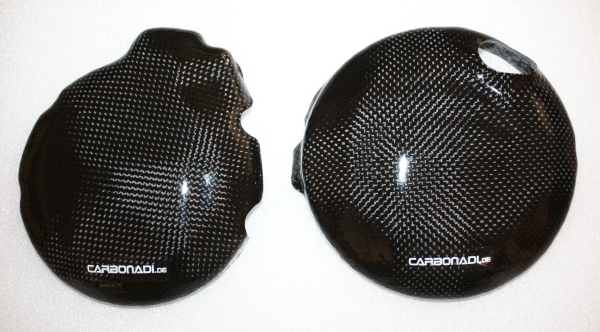 SET 2x Lichtmaschine Kupplung Protektor SUZUKI DL650 2004 - 2011 CARBON