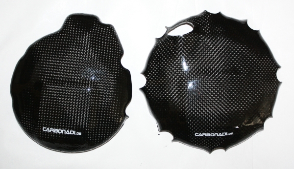 SET 2x Lichtmaschine Kupplung Protektor SUZUKI SV650 1999 - 2002 CARBON