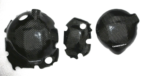 SET KAWASAKI KLE1000 VERSYS 11-24 3x CARBON KUPPLUNGSDECKEL LIMADECKEL ZÜNDUNGSDECKEL