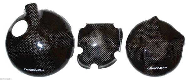 SET KAWASAKI ZX9R 1998 - 2003 3x CARBON KUPPLUNGSDECKEL LIMADECKEL ZÜNDGEBER CARBONE COVER