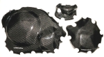 SET-3-Protektoren HONDA CBR1000RR SC57 04-07 3x CARBON KUPPLUNGSDECKEL LIMADECKEL WASSERPUMPE